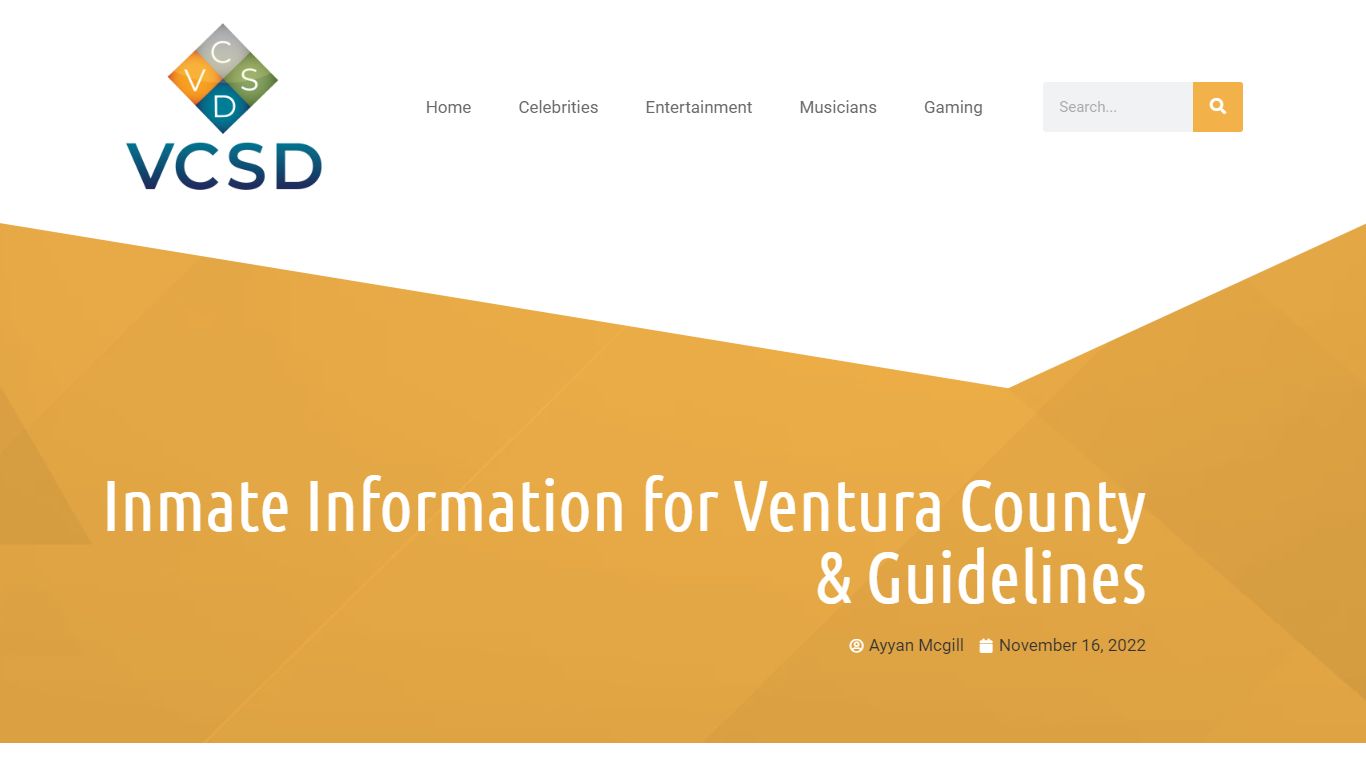 Inmate Information for Ventura County & Guidelines - VCSD